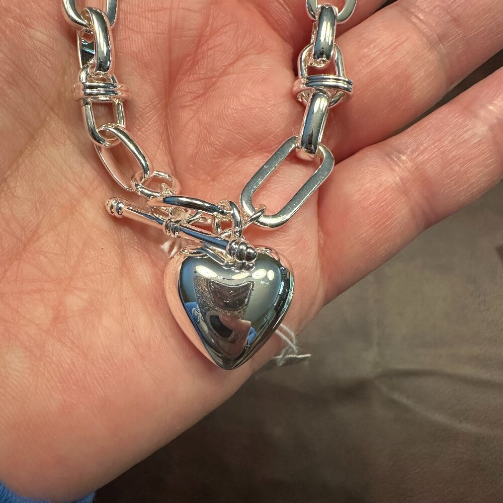 Park Lane Jewelry Charlie bracelet NEW silver heart toggle closure bracelet
